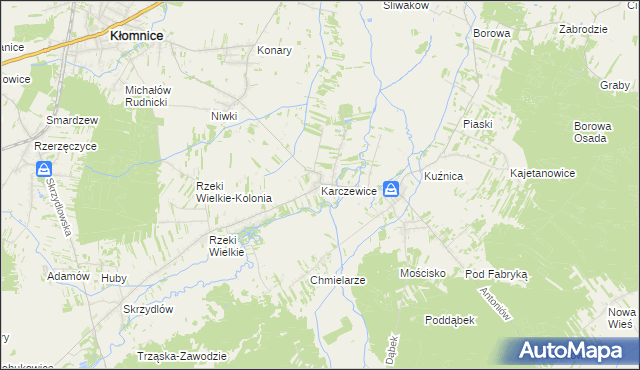 mapa Karczewice, Karczewice na mapie Targeo