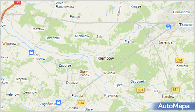 mapa Klembów, Klembów na mapie Targeo