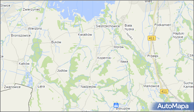 mapa Koperniki, Koperniki na mapie Targeo