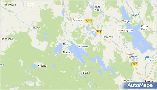 mapa Kotkowo gmina Łukta, Kotkowo gmina Łukta na mapie Targeo