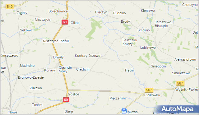 mapa Leszczyn Szlachecki, Leszczyn Szlachecki na mapie Targeo