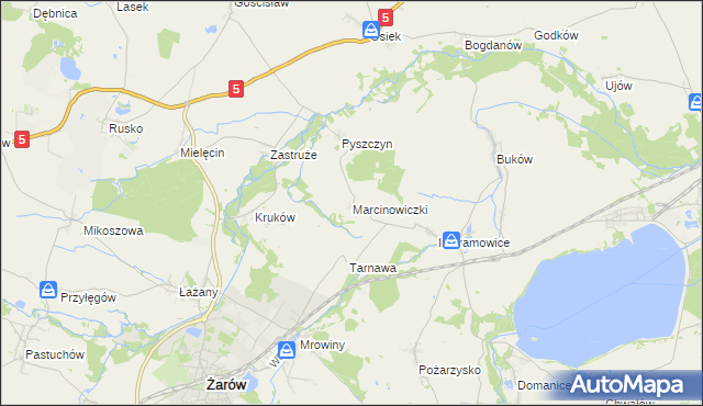 mapa Marcinowiczki, Marcinowiczki na mapie Targeo