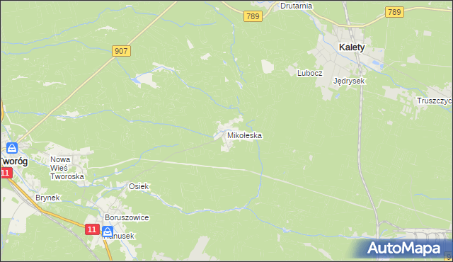 mapa Mikołeska, Mikołeska na mapie Targeo
