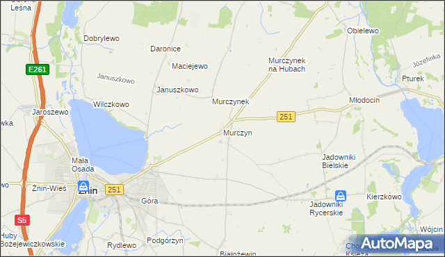 mapa Murczyn, Murczyn na mapie Targeo