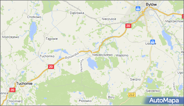 mapa Niezabyszewo, Niezabyszewo na mapie Targeo