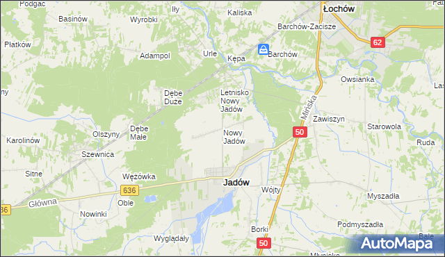 mapa Nowy Jadów, Nowy Jadów na mapie Targeo