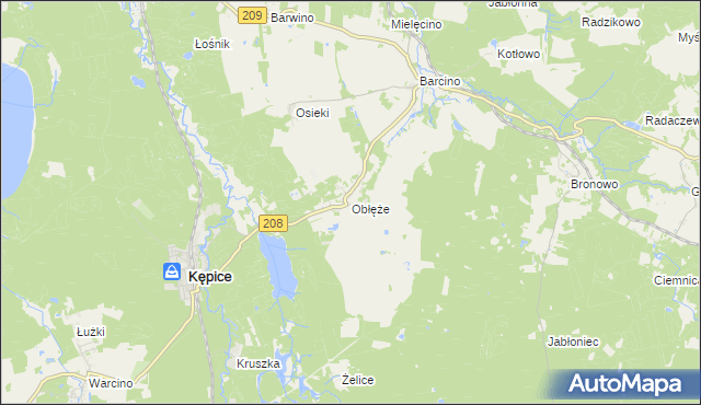 mapa Obłęże, Obłęże na mapie Targeo