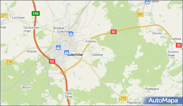 mapa Obłotne, Obłotne na mapie Targeo