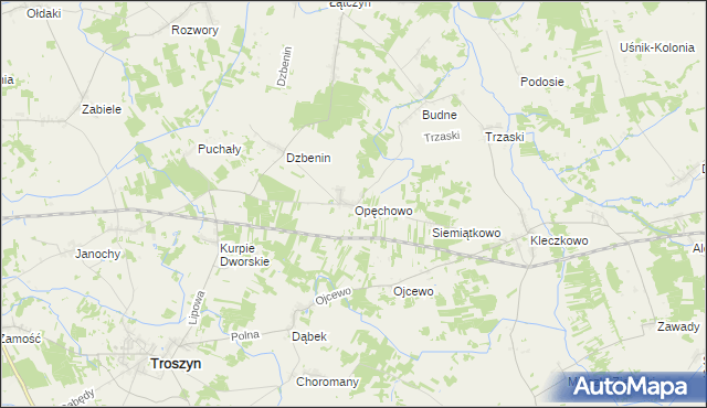 mapa Opęchowo, Opęchowo na mapie Targeo