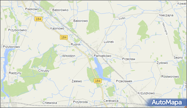 mapa Pamiątkowo, Pamiątkowo na mapie Targeo