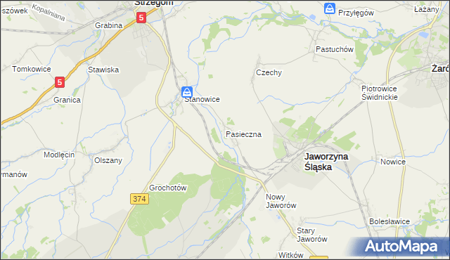 mapa Pasieczna, Pasieczna na mapie Targeo