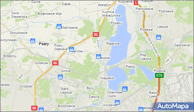 mapa Preczów, Preczów na mapie Targeo