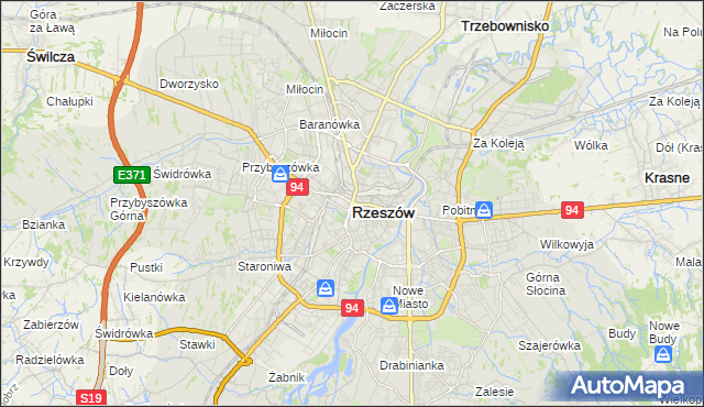 mapa Rzeszów, Rzeszów na mapie Targeo