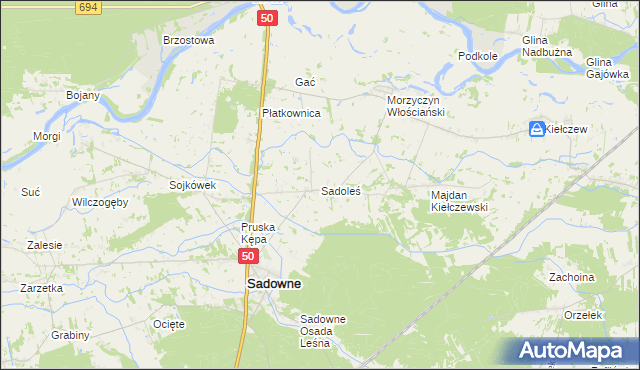 mapa Sadoleś, Sadoleś na mapie Targeo