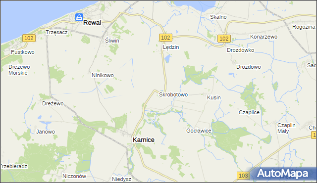 mapa Skrobotowo, Skrobotowo na mapie Targeo