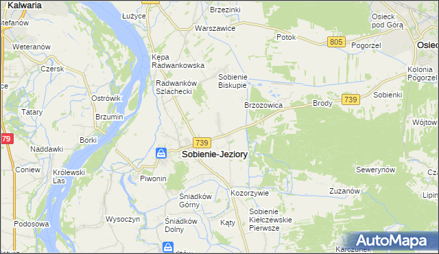 mapa Sobienie Szlacheckie, Sobienie Szlacheckie na mapie Targeo