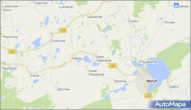 mapa Stare Objezierze, Stare Objezierze na mapie Targeo