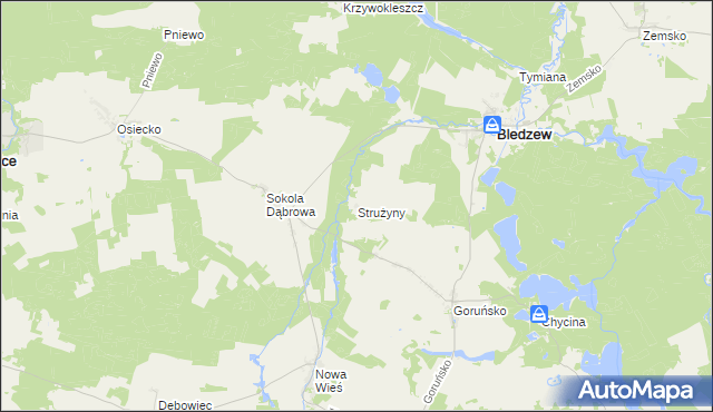 mapa Strużyny, Strużyny na mapie Targeo