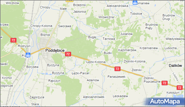 mapa Sworawa Leśniczówka, Sworawa Leśniczówka na mapie Targeo