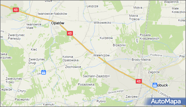 mapa Waleńczów, Waleńczów na mapie Targeo