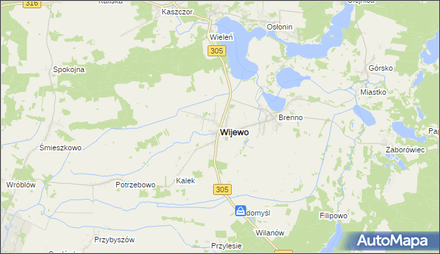 mapa Wijewo, Wijewo na mapie Targeo