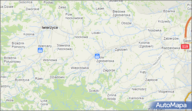 mapa Wola Zgłobieńska, Wola Zgłobieńska na mapie Targeo