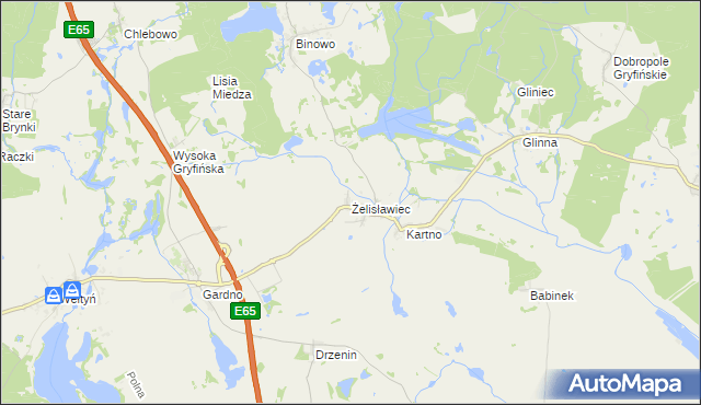 mapa Żelisławiec, Żelisławiec na mapie Targeo