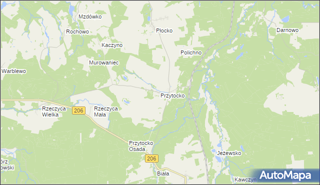 mapa Przytocko, Przytocko na mapie Targeo