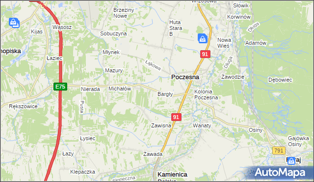 mapa Bargły, Bargły na mapie Targeo
