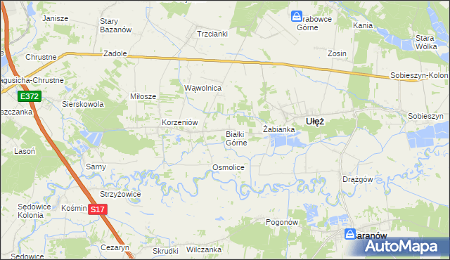 mapa Białki Górne, Białki Górne na mapie Targeo
