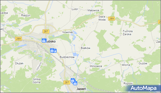 mapa Białków gmina Lubsko, Białków gmina Lubsko na mapie Targeo