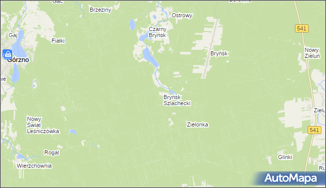 mapa Bryńsk Szlachecki, Bryńsk Szlachecki na mapie Targeo