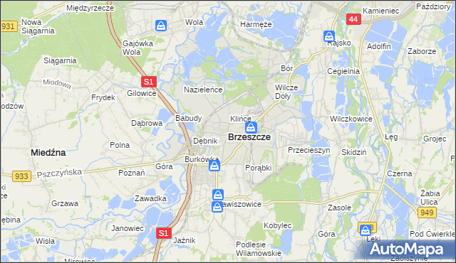 mapa Brzeszcze, Brzeszcze na mapie Targeo