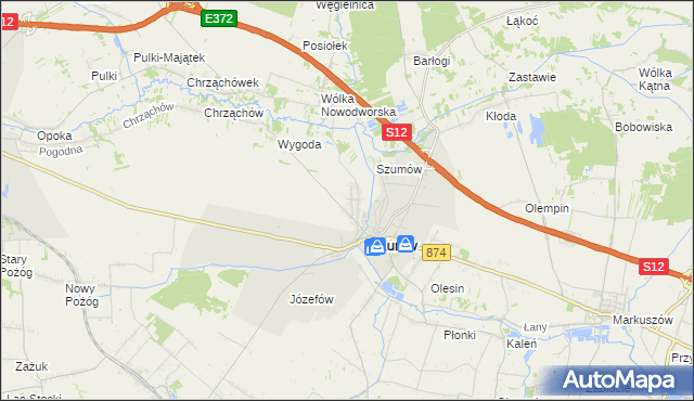 mapa Brzozowa Gać, Brzozowa Gać na mapie Targeo