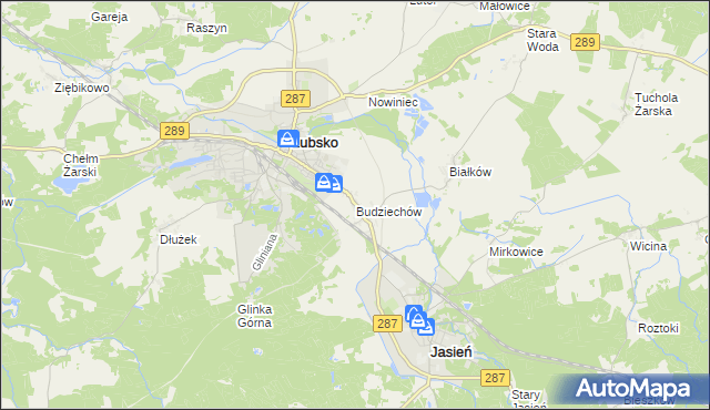 mapa Budziechów, Budziechów na mapie Targeo