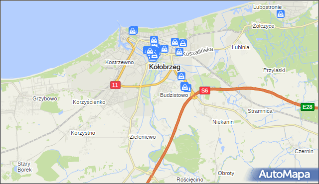 mapa Budzistowo, Budzistowo na mapie Targeo