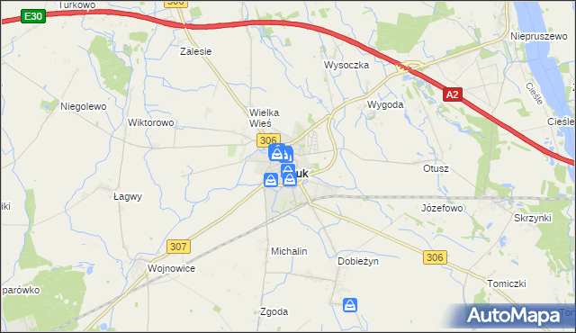 mapa Buk powiat poznański, Buk powiat poznański na mapie Targeo