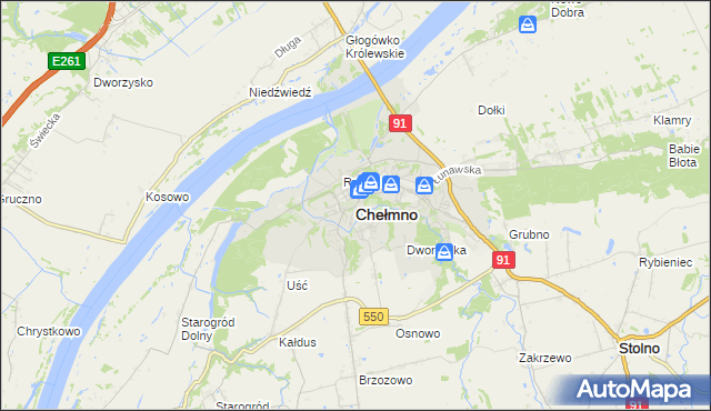 mapa Chełmno, Chełmno na mapie Targeo