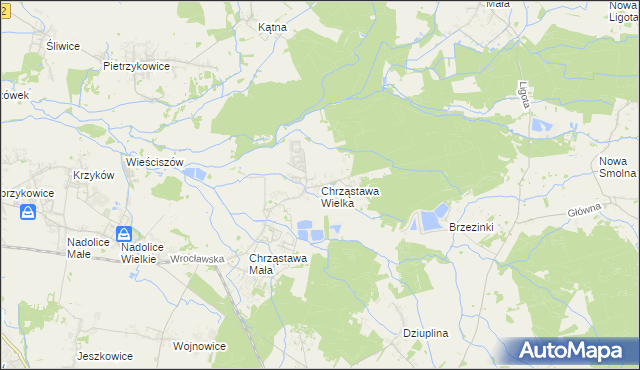 mapa Chrząstawa Wielka, Chrząstawa Wielka na mapie Targeo