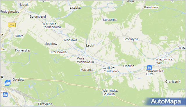 mapa Czajków Północny, Czajków Północny na mapie Targeo