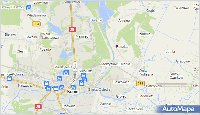 mapa Długa Łąka, Długa Łąka na mapie Targeo