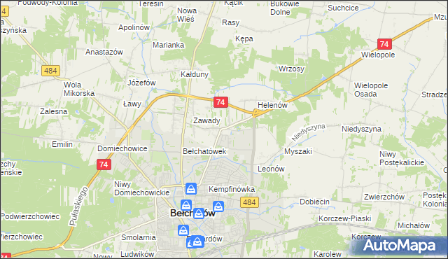 mapa Dobrzelów, Dobrzelów na mapie Targeo