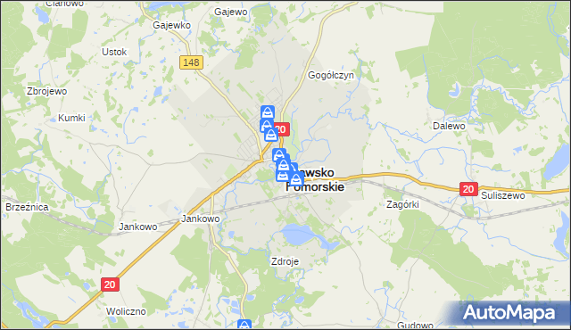 mapa Drawsko Pomorskie, Drawsko Pomorskie na mapie Targeo