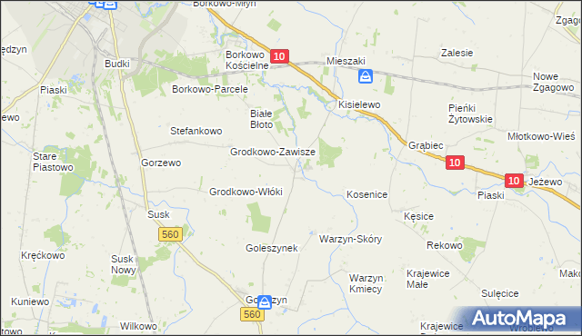 mapa Dziembakowo, Dziembakowo na mapie Targeo