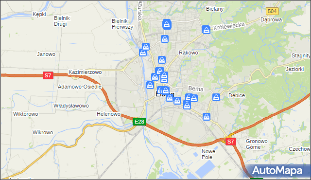 mapa Elbląga, Elbląg na mapie Targeo