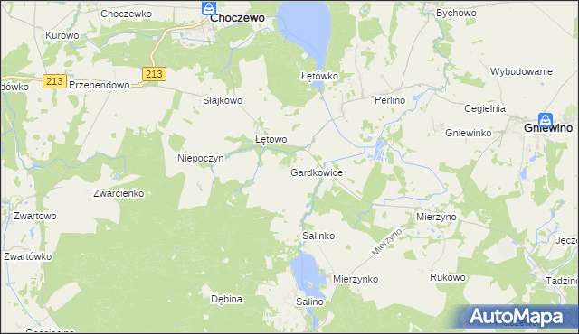 mapa Gardkowice, Gardkowice na mapie Targeo