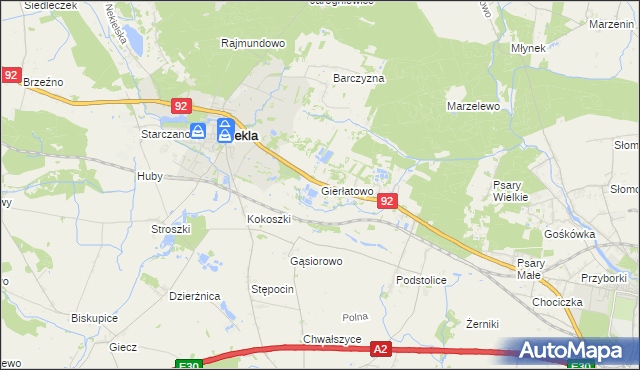 mapa Gierłatowo, Gierłatowo na mapie Targeo