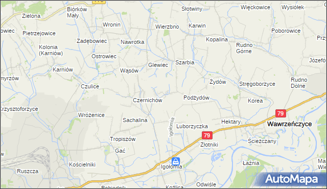 mapa Glew, Glew na mapie Targeo