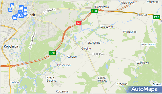 mapa Głobino, Głobino na mapie Targeo