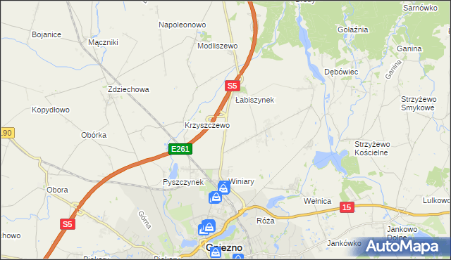mapa Goślinowo, Goślinowo na mapie Targeo